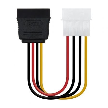 Cable de Alimentación SATA Nanocable 10.19.0205-OEM/ Molex Macho - SATA Hembra/ 16cm - Frikibase