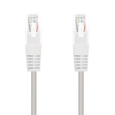 Cable de Red RJ45 UTP Nanocable 10.20.0101-W Cat.5e/ 1m/ Blanco - Frikibase