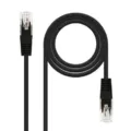 Cable de Red RJ45 UTP Nanocable 10.20.0401-BK/ Cat.6/ 1m/ Negro - Frikibase