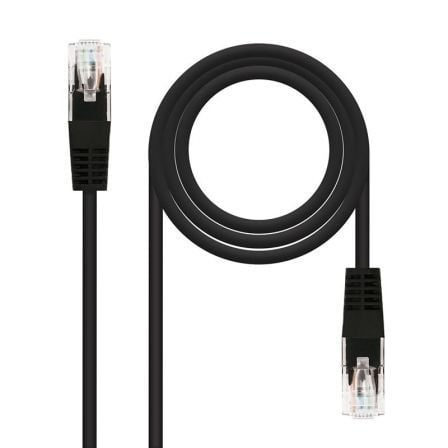 Cable de Red RJ45 UTP Nanocable 10.20.0401-BK/ Cat.6/ 1m/ Negro - Frikibase