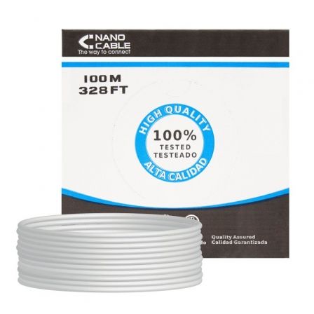 Bobina de Cable RJ45 FTP Nanocable 10.20.0902 Cat.6/ 100m/ Gris - Frikibase