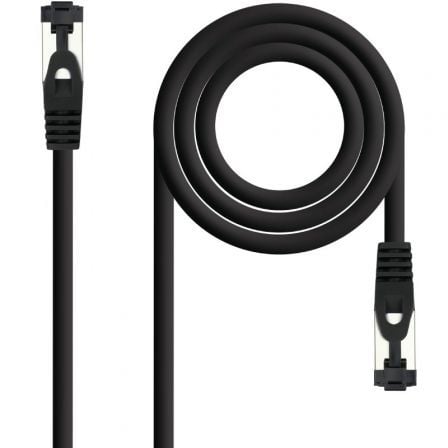 Cable de Red RJ45 SSTP Nanocable 10.20.2000-L25-BK Cat.8.1/ 25cm/ Negro - Frikibase