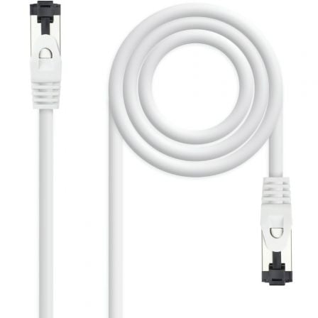 Cable de Red RJ45 SSTP Nanocable 10.20.2000-W Cat.8.1/ 50cm/ Blanco - Frikibase