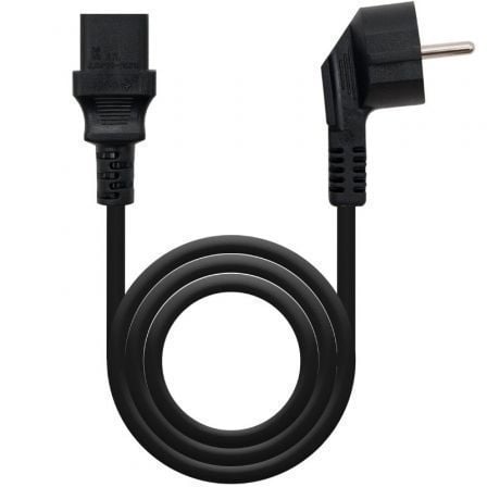 Cable Alimentación CPU Nanocable 10.22.0102-L2/ CEE7 Macho - C13 Hembra/ 2m/ Negro - Frikibase