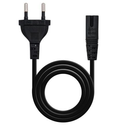 Cable Alimentación Forma 8 Nanocable 10.22.0402/ CEE7/16 Macho - C7 Hembra/ 1.5m/ Negro - Frikibase