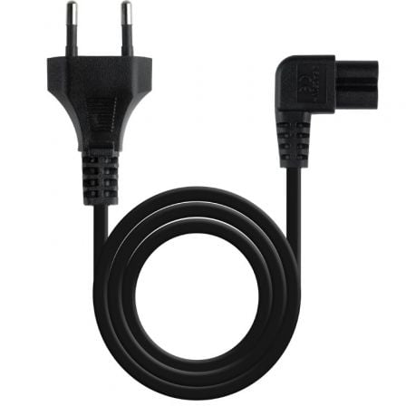 Cable Alimentación Acodado Nanocable 10.22.0503/ CEE7/16 Macho - C7 Hembra/ 3m/ Negro - Frikibase