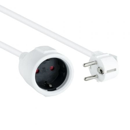 Cable Alargador de Corriente Nanocable 10.22.0603-W/ Schuko Hembra - Schuko Macho/ 3m/ Blanco - Frikibase