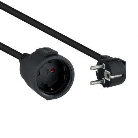 Cable Alargador de Corriente Nanocable 10.22.0610-BK/ Schuko Hembra - Schuko Macho/ 10m/ Negro - Frikibase