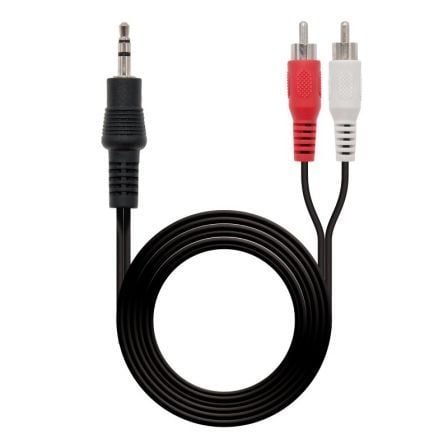 Cable Estéreo Nanocable 10.24.0301/ Jack 3.5 Macho - RCA Macho/ 1.5m/ Negro - Frikibase
