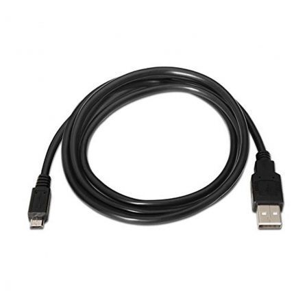 Cable USB 2.0 Nanocable 10.01.0503/ USB Macho - MicroUSB Macho/ 3m/ Negro - Frikibase