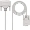 Cable Serie NULL Modem Nanocable 10.14.0802/ DB9 Hembra - DB25 Macho/ 1.8m/ Beige – imagen 2