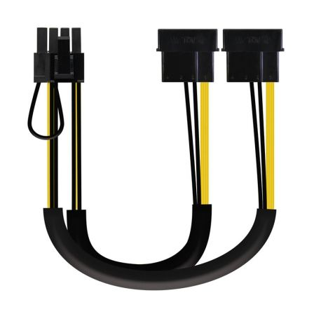 Cable de Alimentación Tarjeta Gráfica Nanocable 10.19.1201/ 2x Molex Macho - 6+2 PIN Macho/ 20cm - Frikibase
