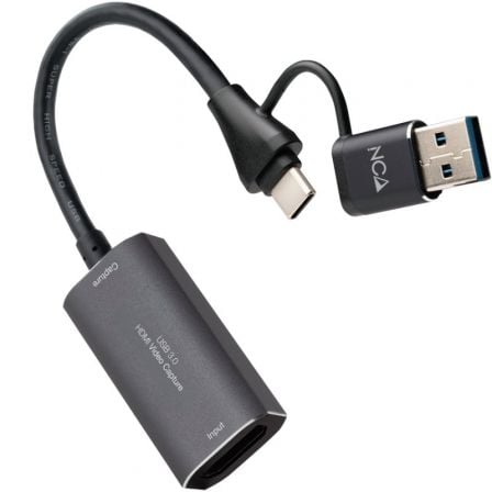 Capturadora de Video Externa Nanocable 10.15.0001/ USB Tipo-C - USB 3.0 - Frikibase