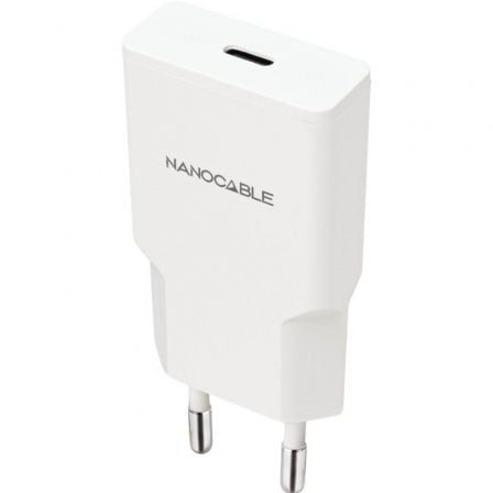 Cargador de Pared Nanocable 10.10.2024/ 1xUSB Tipo-C/ 25W/ Blanco - Frikibase