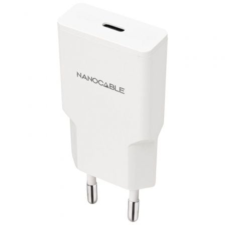 Cargador de Pared Nanocable 10.10.2027/ 1xUSB Tipo-C/ 30W/ Blanco - Frikibase