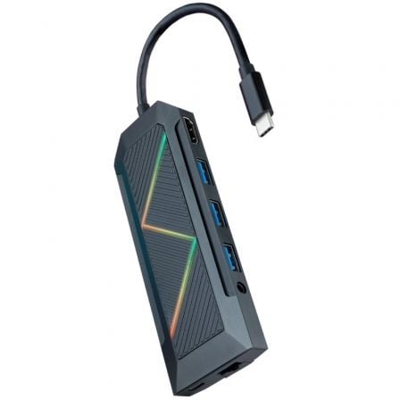 Docking USB Tipo-C Nanocable 10.16.0901/ 3xUSB/ 1xUSB Tipo-C PD/ 1xHDMI/ 1xRJ45/ 1xLector Tarjetas SD TF/ Audio - Frikibase