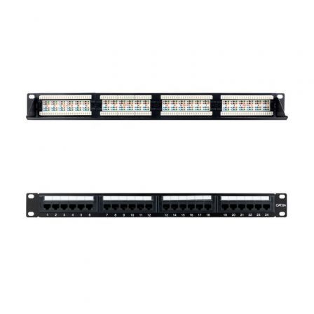 Patch Panel Nanocable 10.21.4124/ 24 Puertos/ Cat.6a/ Altura 1U - Frikibase