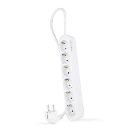 Regleta Nanocable 10.37.0006-NS/ 6 Tomas de Corriente/ Cable 1.4m/ Blanca - Frikibase