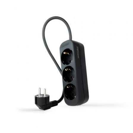 Regleta Nanocable 10.38.0003-NS-BK/ 3 Tomas de Corriente/ Cable 1.4m/ Negra - Frikibase