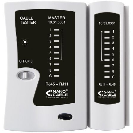 Tester Nanocable 10.31.0301 para RJ11-RJ12-RJ45 - Frikibase