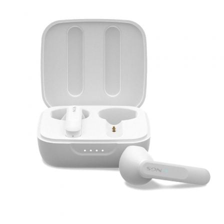 Auriculares Bluetooth NGS Ártica Move con estuche de carga/ Autonomía 7h/ Blancos - Frikibase