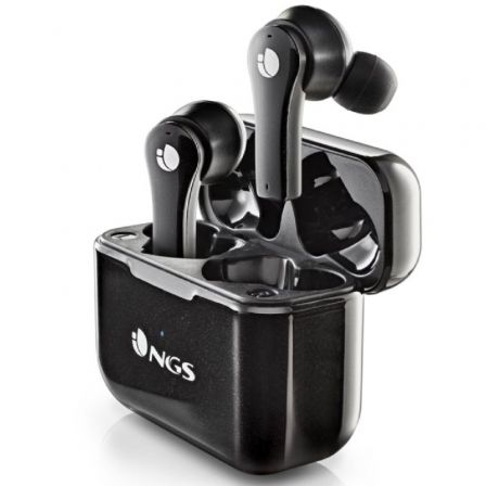 Auriculares Bluetooth NGS Ártica Bloom con estuche de carga/ Autonomía 6h/ Negros - Frikibase