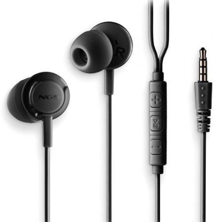 Auriculares Intrauditivos NGS Cross Drift/ con Micrófono/ Jack 3.5/ Negros - Frikibase