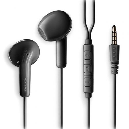 Auriculares Intrauditivos NGS Cross Flip/ con Micrófono/ Jack 3.5/ Negros - Frikibase