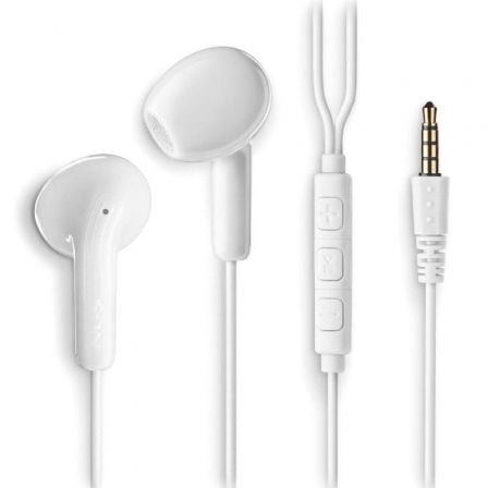 Auriculares Intrauditivos NGS Cross Flip/ con Micrófono/ Jack 3.5/ Blancos - Frikibase