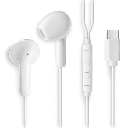 Auriculares Intrauditivos NGS Cross Glide/ con Micrófono/ USB Tipo-C/ Blancos - Frikibase