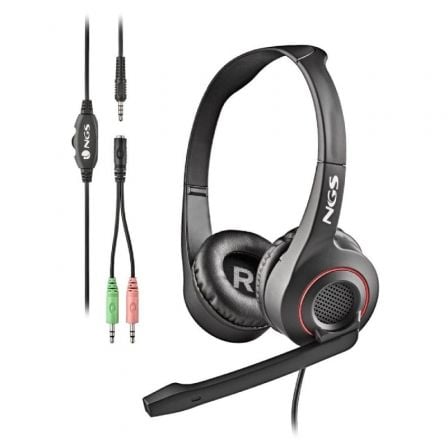 Auriculares NGS MSX 10 Pro/ con Micrófono/ Jack 3.5/ Negros - Frikibase
