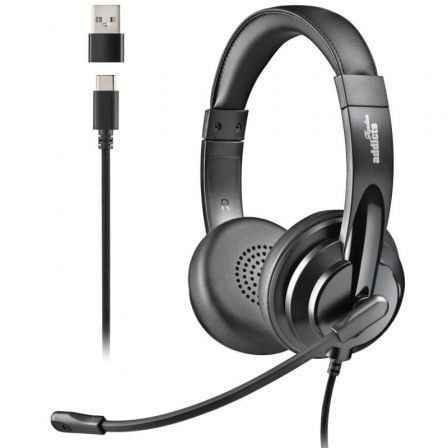 Auriculares NGS VOX605 USB-C/ con Micrófono/ USB Tipo-C/ Negros - Frikibase