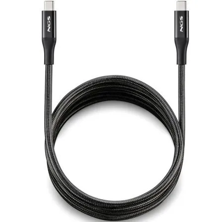 Cable USB 4.0 Tipo-C NGS KNOT/ USB Tipo-C Macho - USB Tipo-C Macho/ Hasta 240W/ 40Gbps/ 2m/ Negro - Frikibase