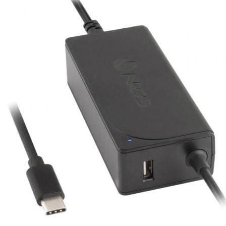 Cargador de Portátil NGS W-65W TYPE C/ 1xUSB/ 65W/ Automático/ Voltaje 12-20V - Frikibase