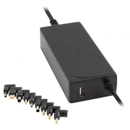 Cargador de Portátil NGS W-70W/ 1xUSB/ 70W/ Automático/ 9 Conectores/ Voltaje 18.5-20V - Frikibase