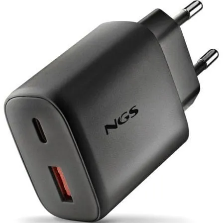 Cargador de Pared GaN NGS Era 45W/ 1xUSB Tipo-C/ 1xUSB/ 45W - Frikibase
