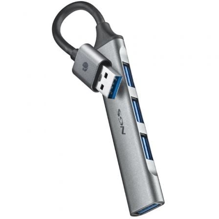 Hub USB NGS IHUB4 Micro/ 4xUSB/ Gris - Frikibase