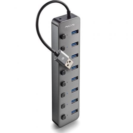 Hub USB NGS IHUB8 / 8xUSB 3.0/ Gris - Frikibase