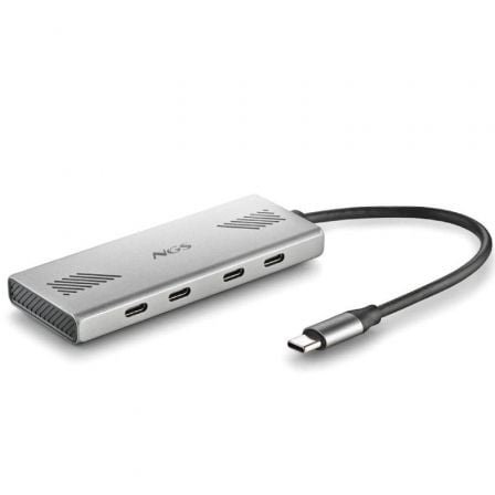 Hub USB Tipo-C NGS Wonder4-C/ 4xUSB Tipo-C/ Gris - Frikibase
