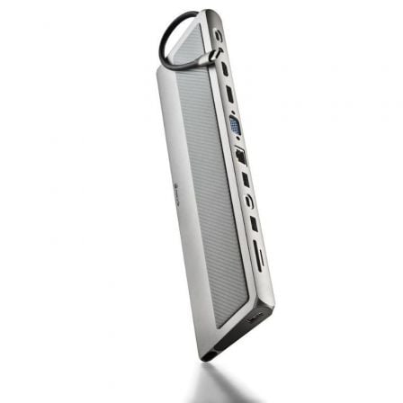Docking USB Tipo-C NGS WonderDock 12 Pro/ 3xUSB/ 2xHDMI 4K/ 1xVGA/ 1xRJ45/ 1xLector de Tarjetas/ 1xJack 3.5/ 1xUSB Tipo-C PD/ Gris - Frikibase