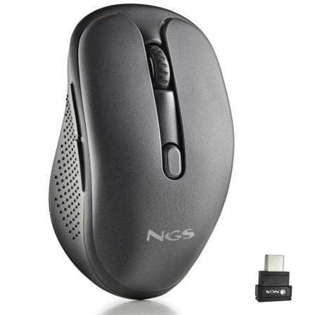 Ratón Inalámbrico NGS Evo Jot silencioso/ Batería recargable/ Hasta 1600 DPI/ Negro - Frikibase