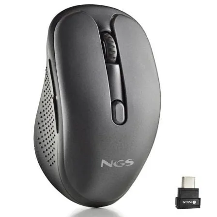 Ratón Inalámbrico NGS Evo Mix silencioso/ Batería recargable/ Hasta 3200 DPI/ Negro - Frikibase