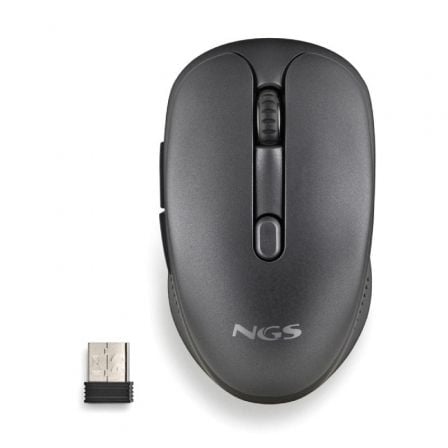 Ratón Inalámbrico NGS Evo Rust/ Batería recargable/ Hasta 1600 DPI/ Negro - Frikibase