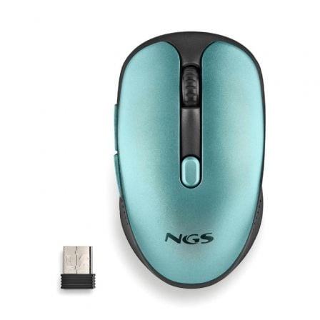 Ratón Inalámbrico NGS Evo Rust/ Batería recargable/ Hasta 1600 DPI/ Verde Agua - Frikibase