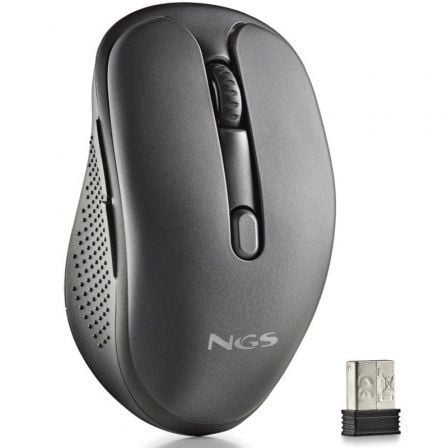 Ratón Inalámbrico NGS Evo Spook silencioso/ Batería recargable/ Hasta 1600 DPI/ Negro - Frikibase
