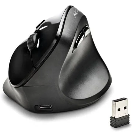 Ratón Vertical Inalámbrico NGS EVO Moksha/ Batería recargable/ Hasta 2400 DPI - Frikibase