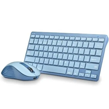 Teclado y Ratón Inalámbricos NGS Fantasy Kit Blue/ Azul - Frikibase