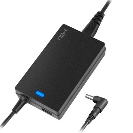 Cargador de Portátil Nox 65W/ 65W/ 1xUSB/ Automático/ 10 Conectores/ Voltaje 15-20V - Frikibase