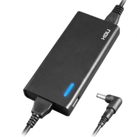 Cargador de Portátil Nox NXPWR90NB/ 1xUSB/ 90W/ Automático/ 10 Conectores/ Voltaje 15-20V - Frikibase