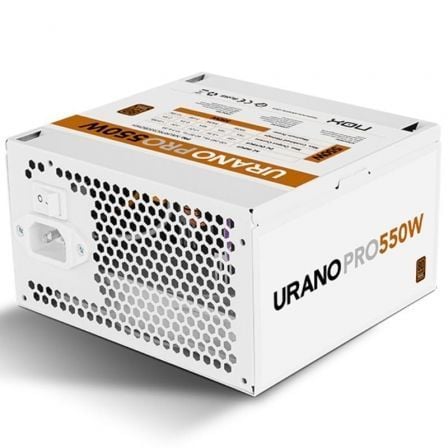 Fuente de Alimentación Nox Hummer Urano Pro White/ 550W/ Ventilador 12cm/ 80 Plus Bronze/ Blanca - Frikibase